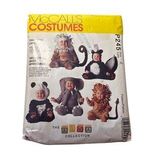 McCalls Crawling Critters Pattern Baby Costumes P245 Size 2 Toddler Halloween
